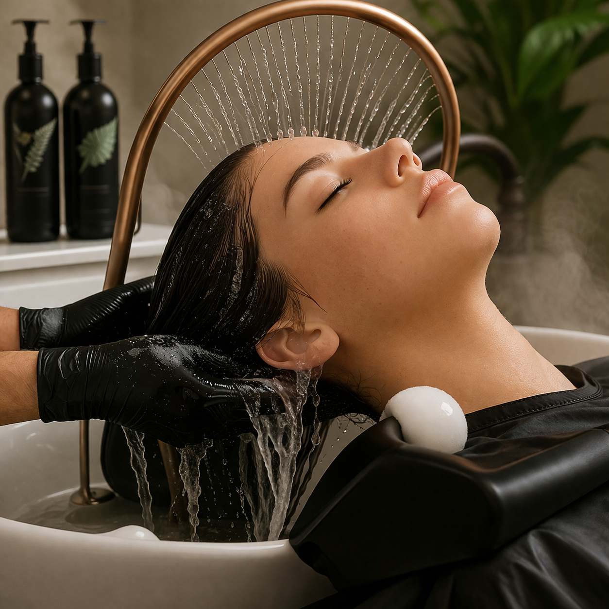 Scalp massage and hair spa treatment
